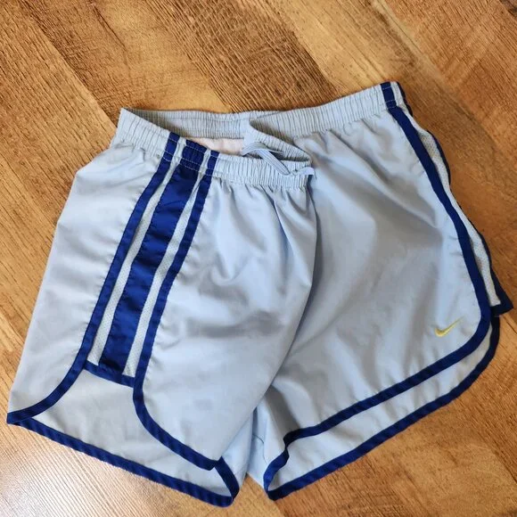 Women's Medium Nike Baby Blue with Blue Strip Side Shorts - Picture 5 of 10